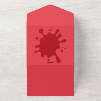 Custom Tomato Red RSVP Seal & Send Card
