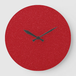 Custom Tomato Red Speckled Wall Clock