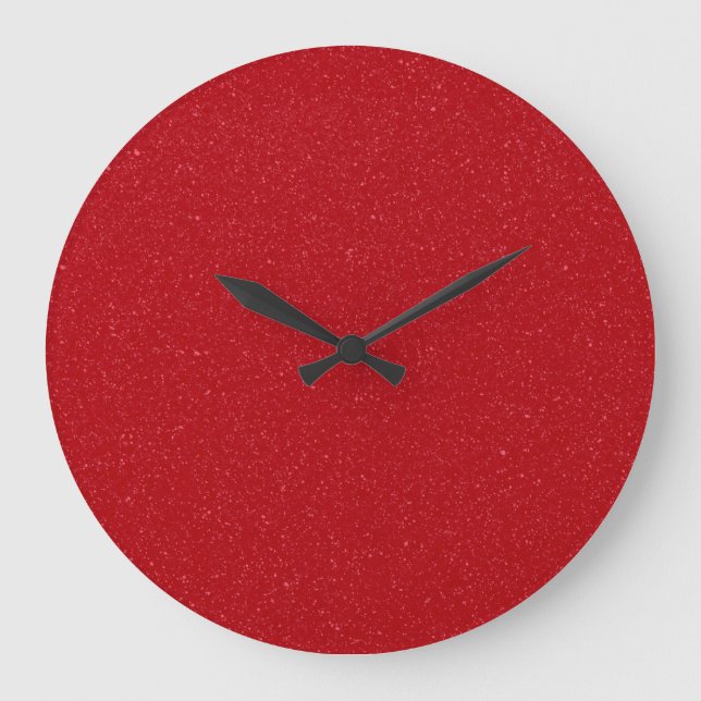 Custom Tomato Red Speckled Wall Clock (Front)