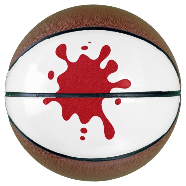 Custom Tomato Red Splash Basketball Design (Front)