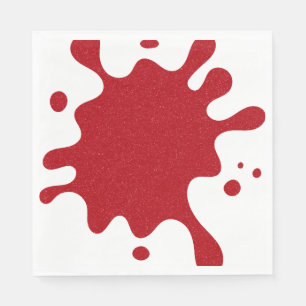 Custom Tomato Red Splash Luncheon Paper Napkin