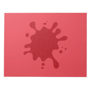 Custom Tomato Red Splash Notepad