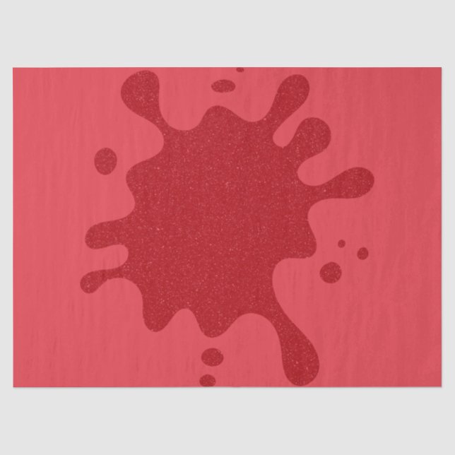 Custom Tomato Red Splash Tissue Paper (Front)