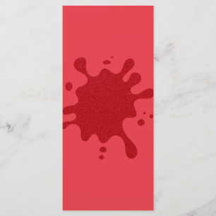 Custom Tomato Red Splat Menu Card