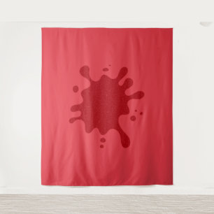 Custom Tomato Red Splat Tapestry