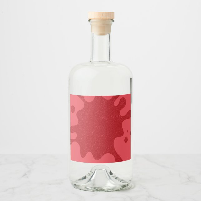 Custom Tomato Red Splatter Liquor Labels (Front)