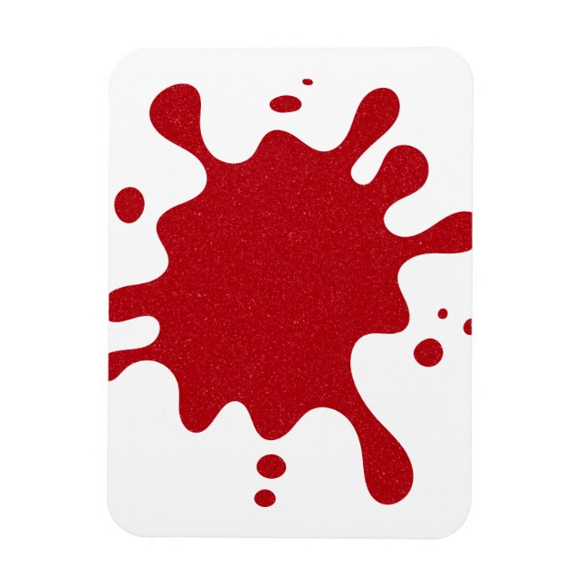 Custom Tomato Red Splatter Magnet – Bold Contrast (Vertical)