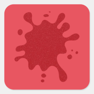 Custom Tomato Red Splatter Stickers