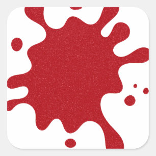 Custom Tomato Red Splatter Stickers (White Base)