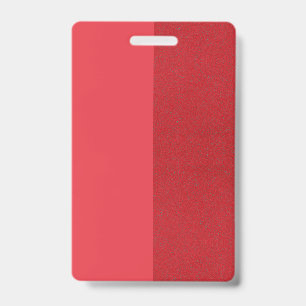Custom Tomato Red Split Badge ID Badge
