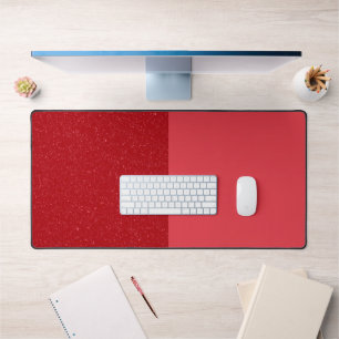 Custom Tomato Red Split Desk Mat – Bold & Clean