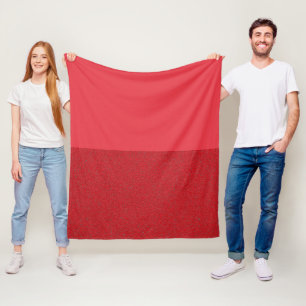 Custom Tomato Red Split Fleece Blanket