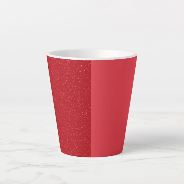 Custom Tomato Red Split Latte Mug (Front)