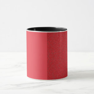 Custom Tomato Red Split Mug – Textured Side