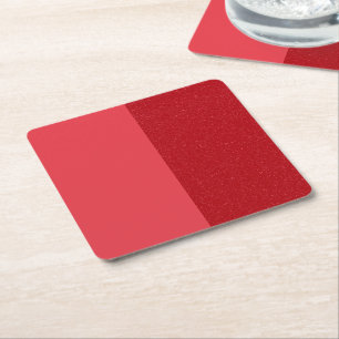 Custom Tomato Red Split Paper Coaster