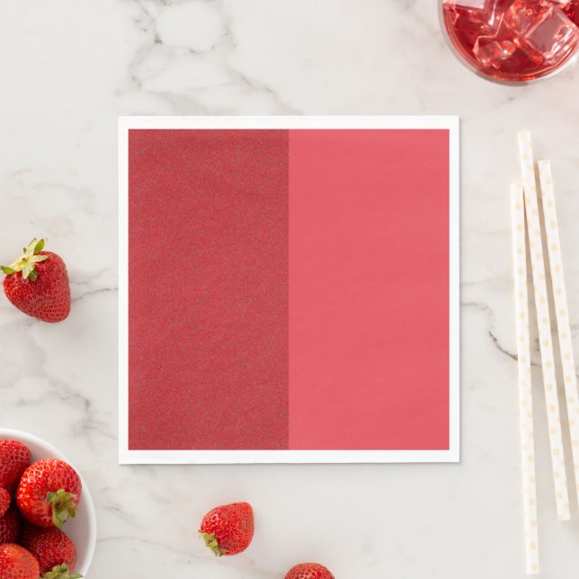 Custom Tomato Red Split Paper Napkins (Insitu)