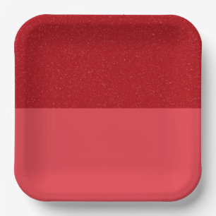 Custom Tomato Red Split Paper Plate