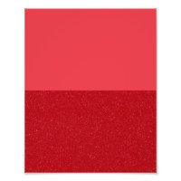 Custom Tomato Red Split Poster: Smooth + Textured