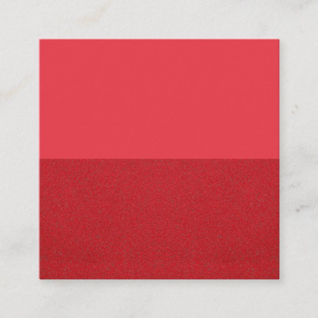 Custom Tomato Red Split Square Card (Front)