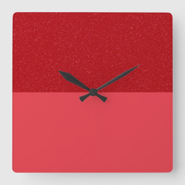 Custom Tomato Red Texture Modern Wall Clock (Front)
