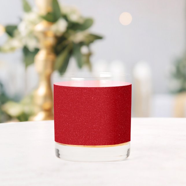 Custom Tomato Red Texture Rocks Glass – 12 oz (Insitu (Wedding))