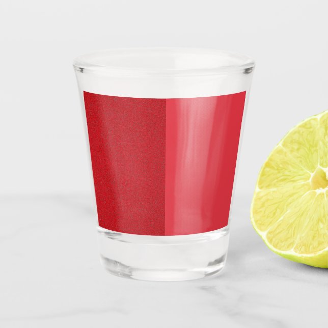Custom Tomato Red Two-Tone Sublimation Shot Glass (Front)