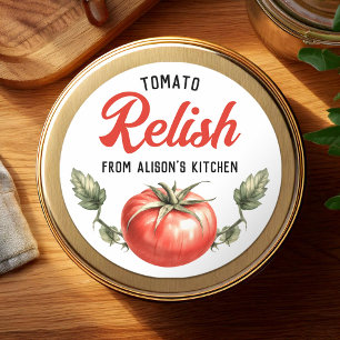 Custom Tomato Relish Canning label