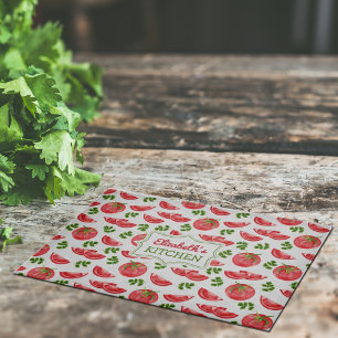 Custom Tomatoes Watercolor, Kitchen Cutting Board