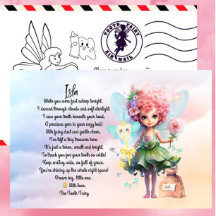 Custom Tooth Fairy Postcard For Kids