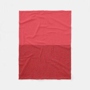 Custom Top/Bottom Tomato Red Fleece Blanket