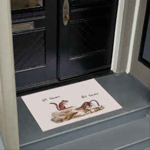 Custom Townsend's Ground Squirrel Couple name on Doormat