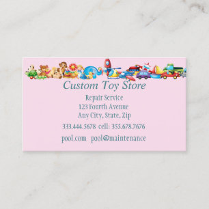 Custom Toy Shop  Business Card