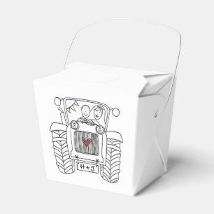 Custom Tractor Country Wedding Themed Favour Box