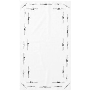 Custom Trade Show Black And White Branded Logo Tablecloth