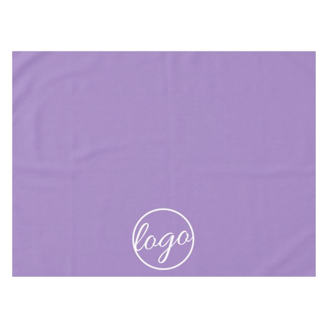 Custom Trade Show Business Logo Lilac Purple Tablecloth (Front (Horizontal))