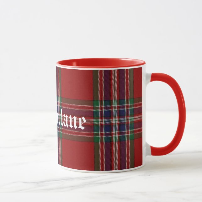 Custom Traditional MacFarlane Tartan Plaid Mug (Right)