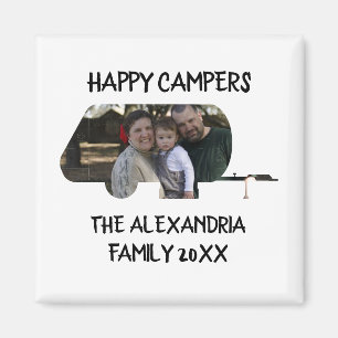 Custom trailer caravan family photo happy campers magnet