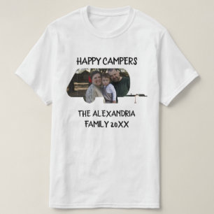Custom trailer caravan family photo happy campers T-Shirt