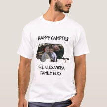 Custom trailer caravan family photo happy campers