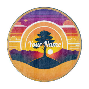 Custom Tranquil Tree Board Glass Cutting Board