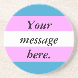 Custom Trans Flag Coaster