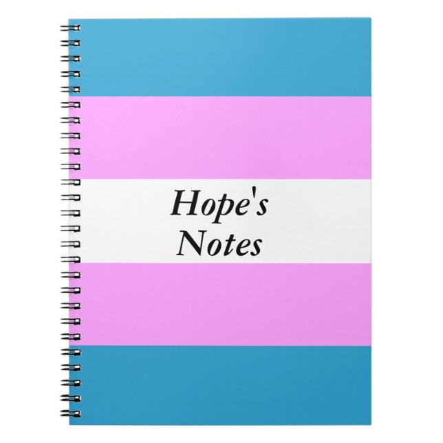 Custom Trans Flag Notebook (Front)