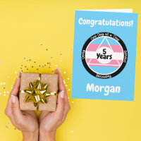 Custom Transgender Pride Sobriety Card