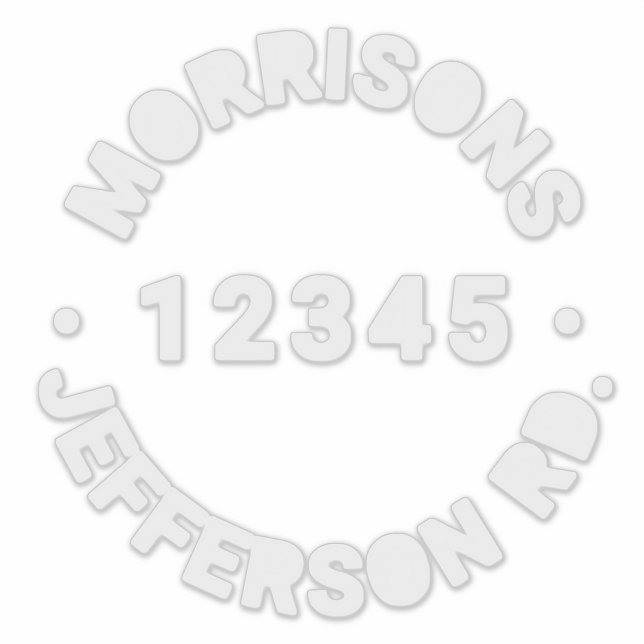 Custom trash garbage recycling bin Address number (Front)