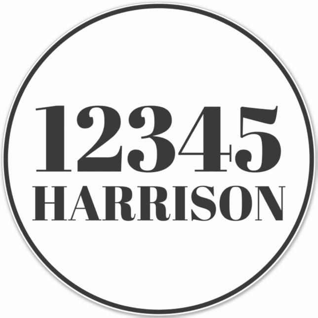 Custom trash garbage recycling bin Address number (Front)