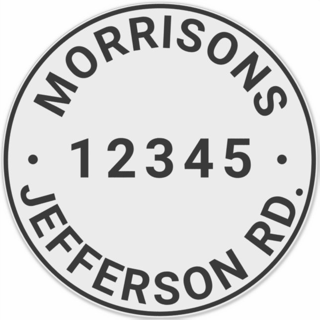 Custom trash garbage recycling bin Address number (Front)