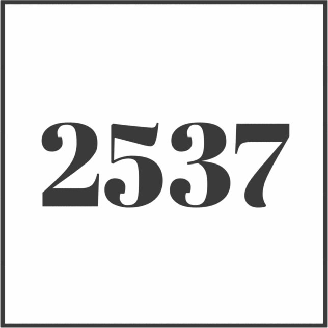 Custom trash recycling can street number Address (Front)