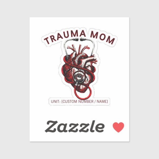Custom Trauma Nurse Mum Anatomical Heart  (Sheet)