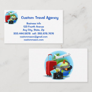 Custom Travel Agency Cruise Vacations Business Card