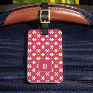 Custom Travel Gift for Women Personalized Daisy Luggage Tag